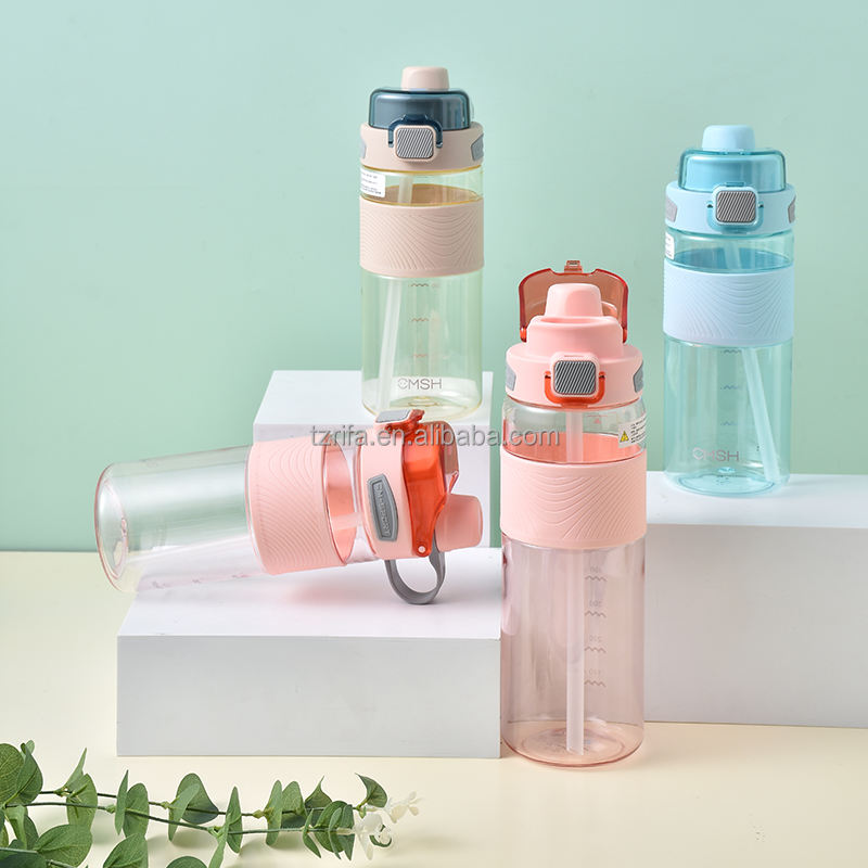 Portable BPA-Free Straw Water Bottle Time Scale New Leakproof Design for Students Kids for Outdoor Sports School Party-Friendly