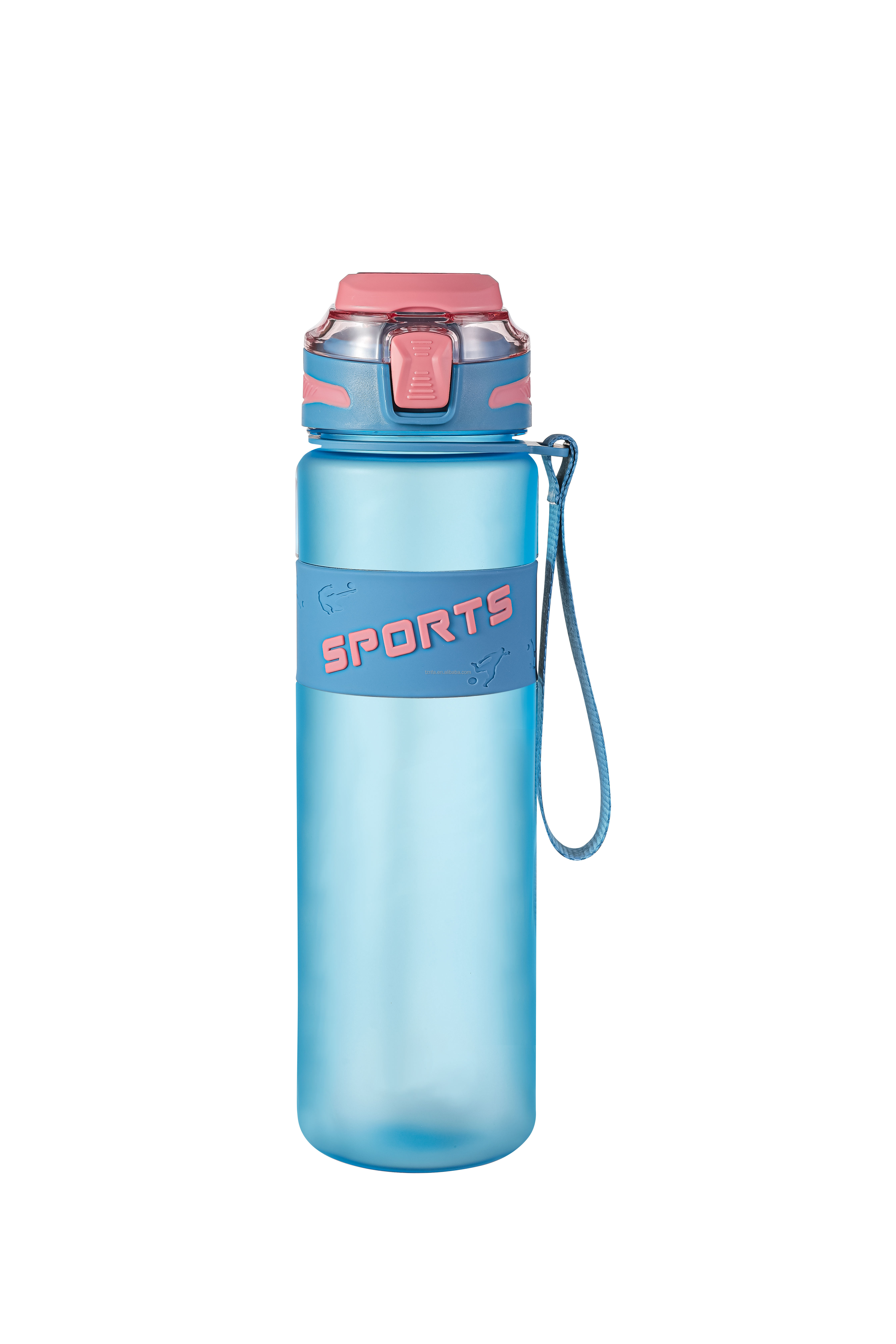 Hot Sales Bpa Free Fitness Motivational Custom Wholesale Straw Drinking Plastic Water Bottle With Time Marker and Rope