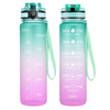 BPA-Free Leakproof Outdoor Gym Fitness Water Bottles Direct Drinking Plastic for Adults Children for Gym Motivational Present
