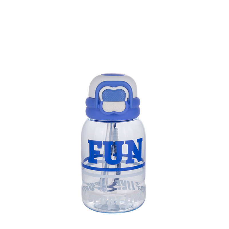 Fashionable 650ml Double Drink Plastic Water Bottle with Straw Portable Outdoor Sports Water Bottles