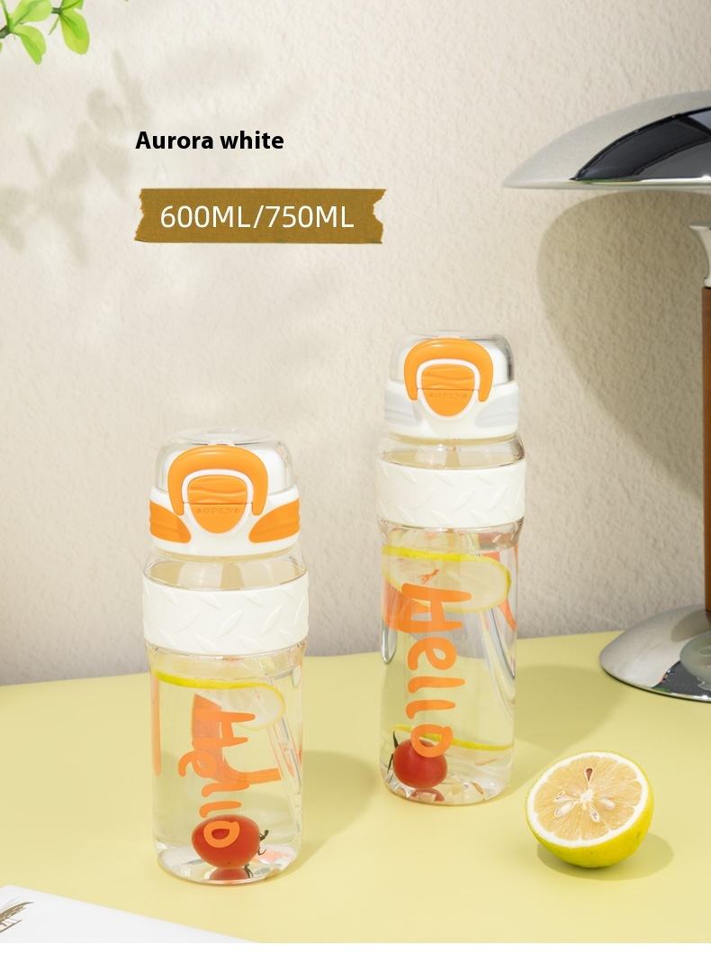 High Temperature Resistant Tritan Sports Water Bottle Large Capacity Portable Outdoor Straw Cup Student Food Grade