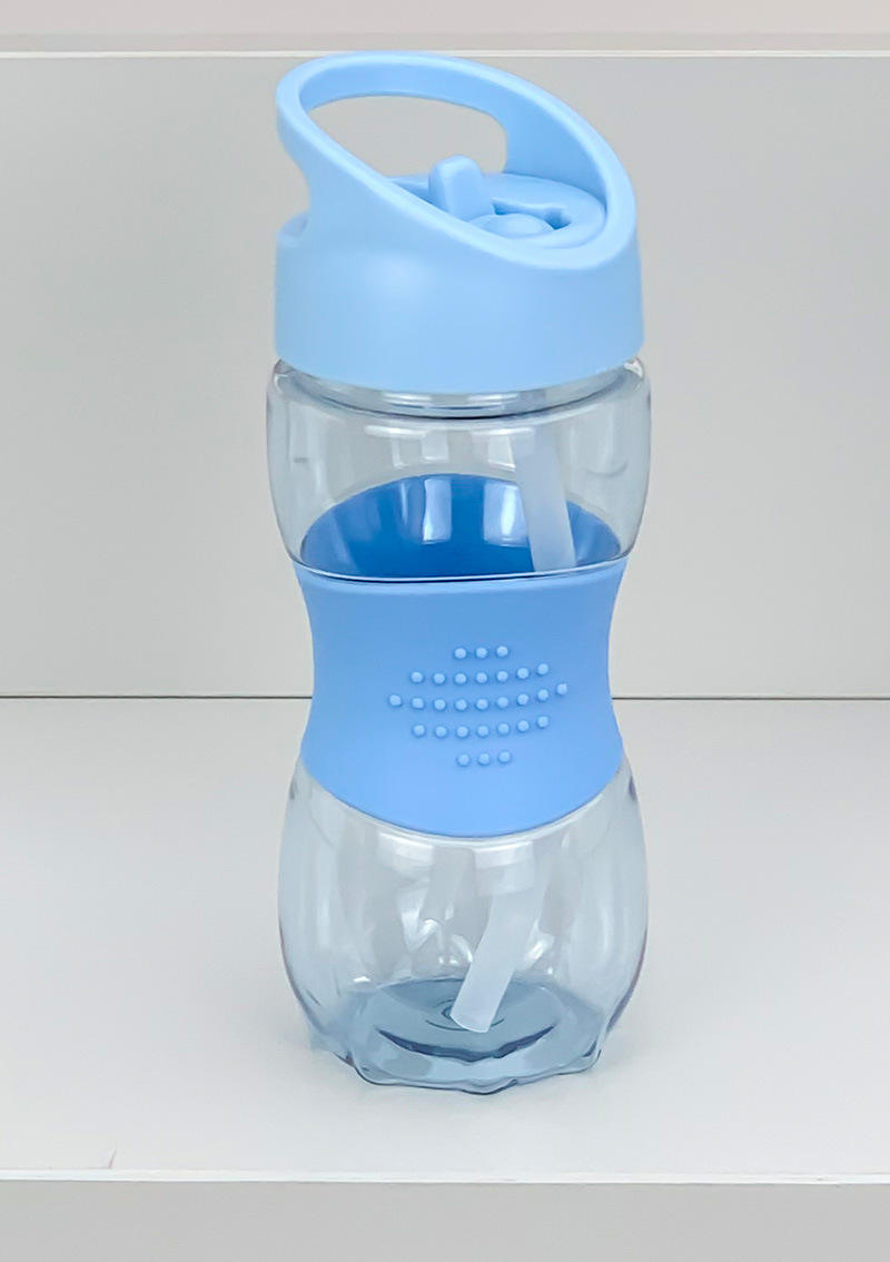 420ML BPA-Free Custom Logo Tritan Kids Water Bottle with Silicone Sleeve and Straw for Camping and Boiling Water