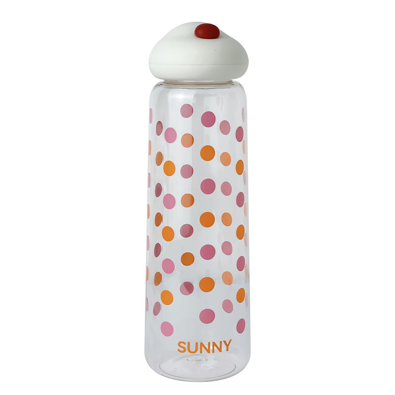 Customised New Eco-friendly Cute Kid Plastic Water Bottle with Cloud Cap and Hidden Handle Rope for Boiling Water for Camping