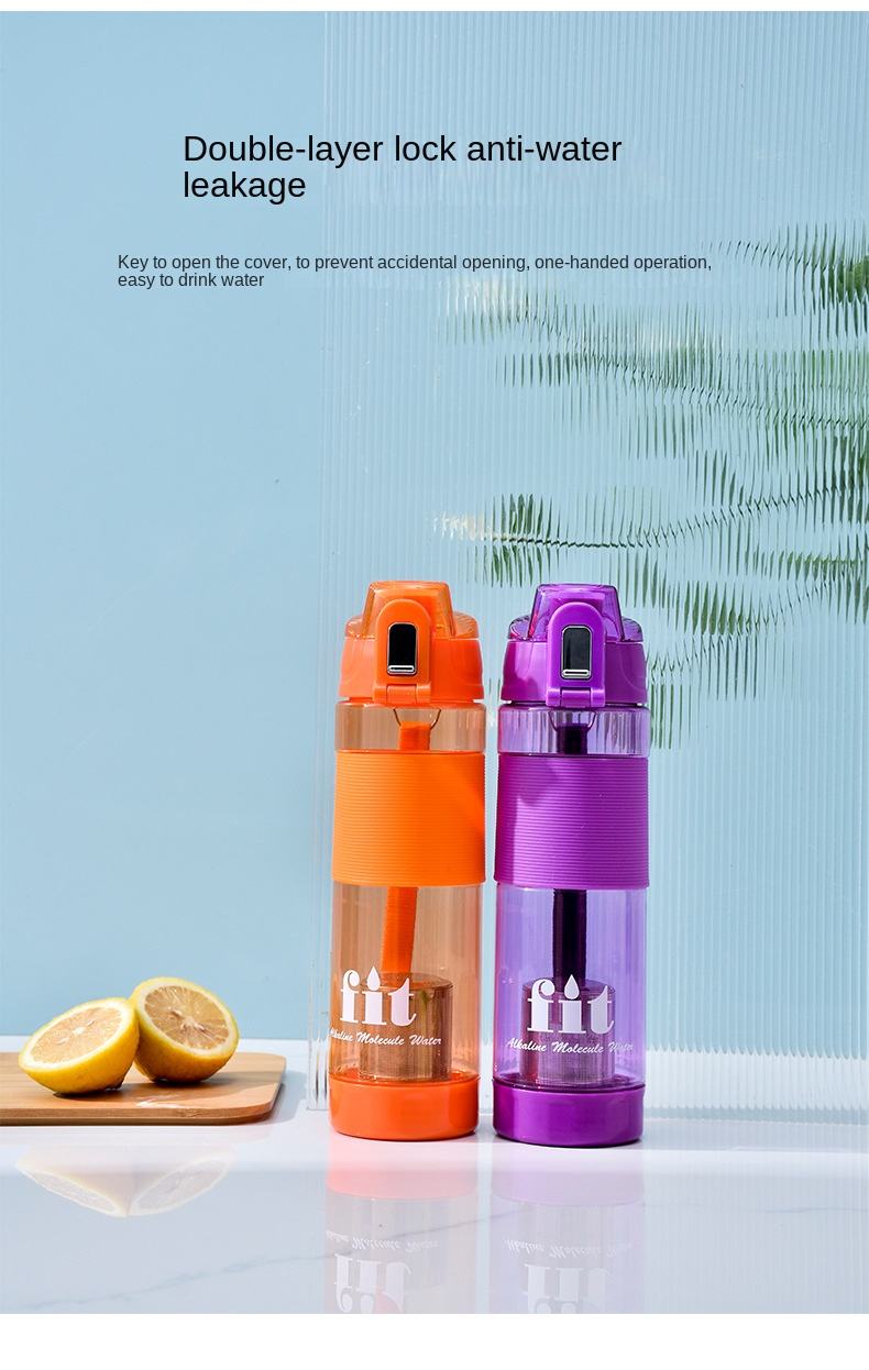 650ml Hydrogen Zinc Water Sports Bottle Mineral Stone Water Cup for Alkaline Water