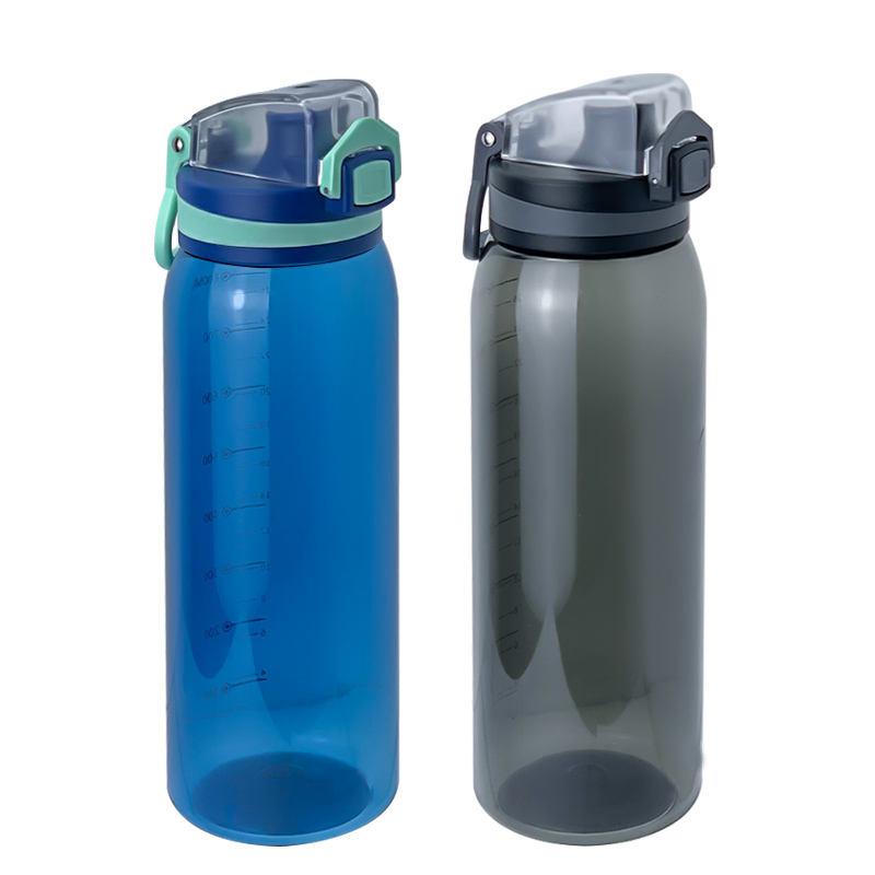 Home Travel School Gym Outdoors BPA Free Reusable Plastic Water Bottle with Carry Handle