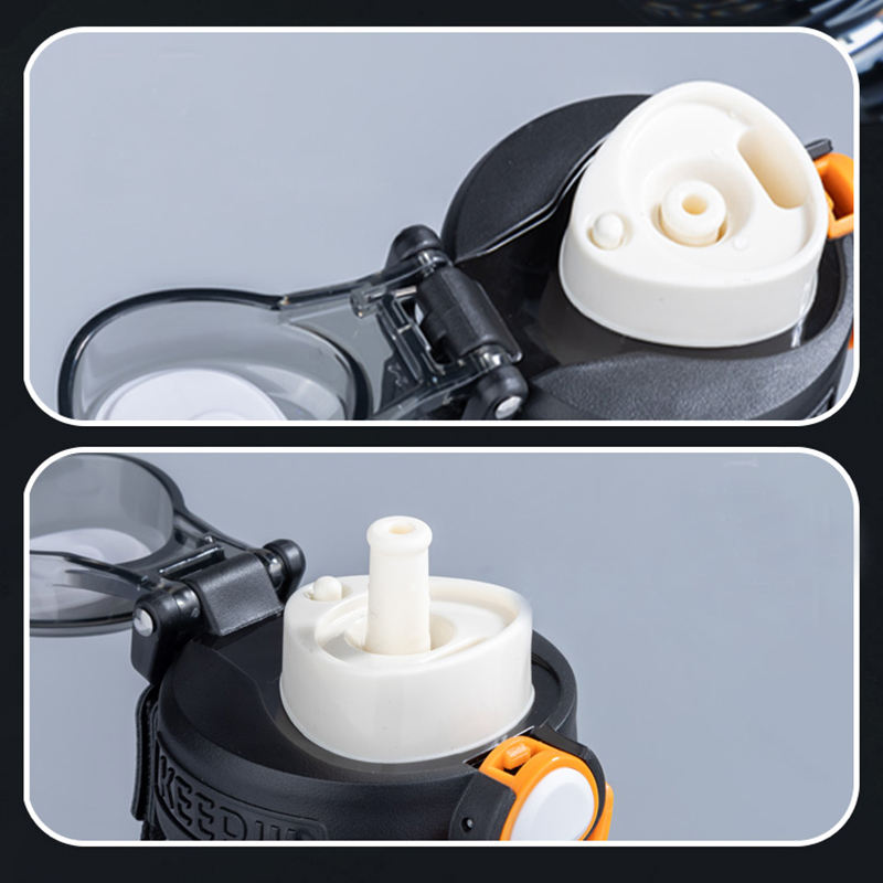 Modern Style 800ml Plastic Water Bottles Easy-to-Take Drinkware with for Straw Lid