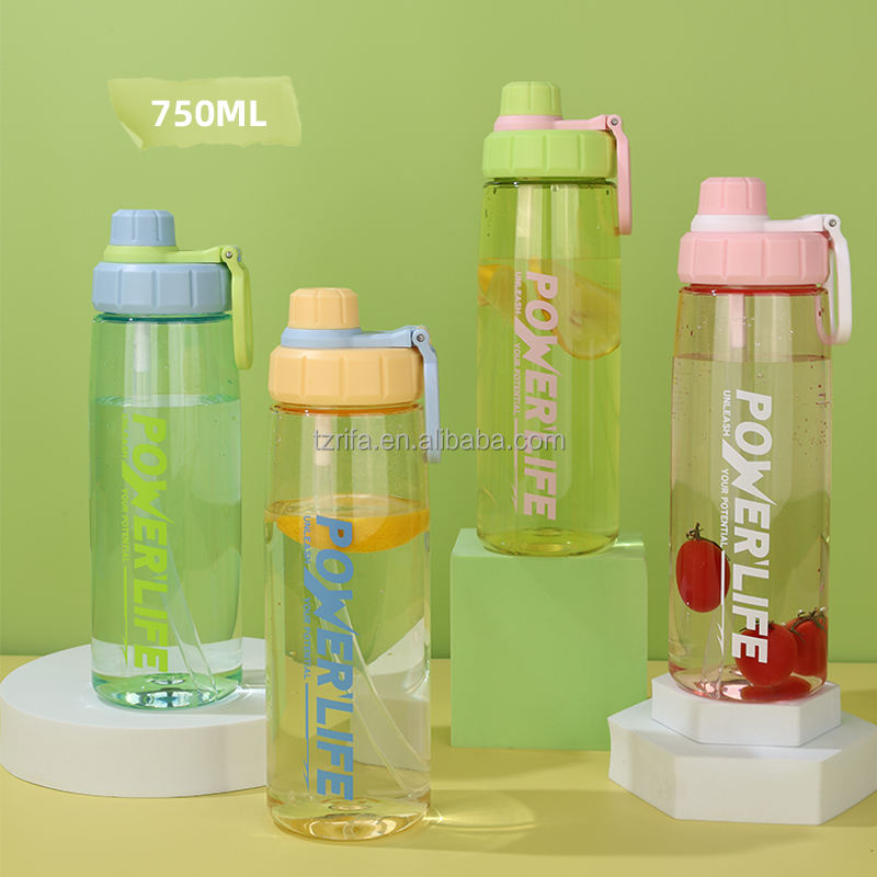 Unisex Tritan Large Capacity Sport Bottle Direct Drinking Free Travel Portable Space-Saving Custom Logo Design Applicable