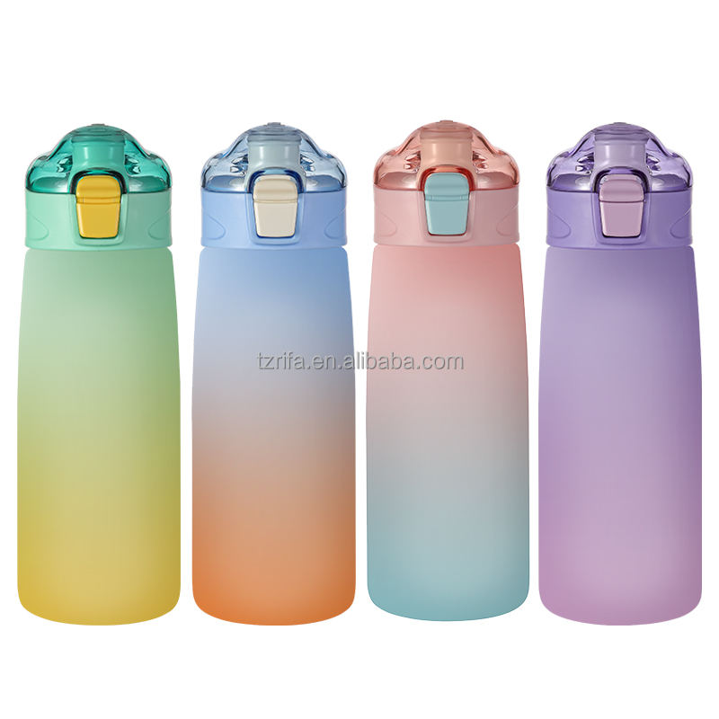 Unisex High Color Value Plastic Water Bottle with Summer Suction Tube for Gym Sports & Travel-for Students Internet Celebrities