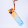 Hot Sale 1L Tritan Water Bottle BPA Free Gradient Color for Gym Fitness Sports Sports Motivational Time Marker