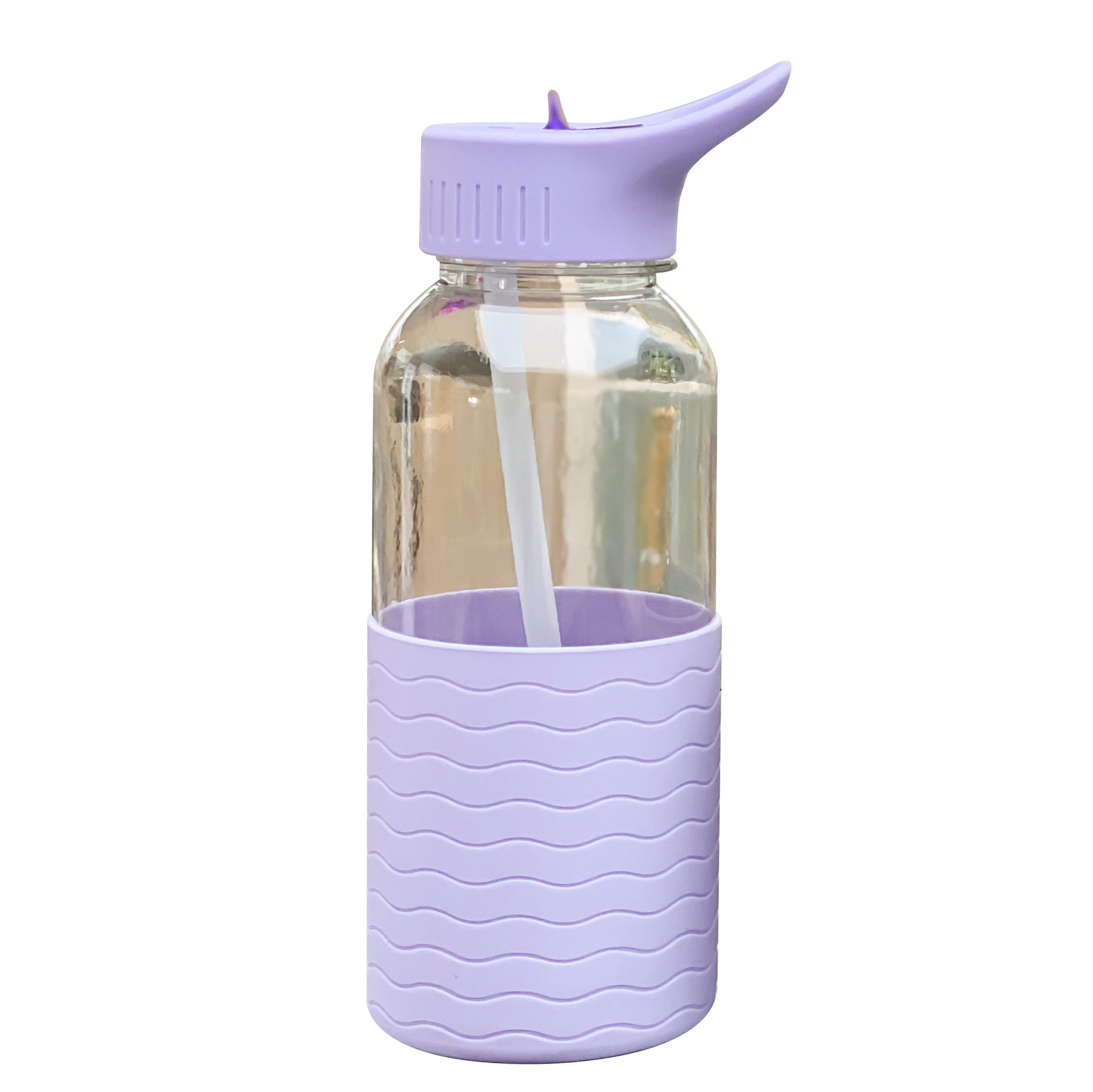 BPA-Free 32oz Plastic Sports Water Bottle Leakproof and Reusable with Flip Top Straw and Handle for Camping and Boiling Water