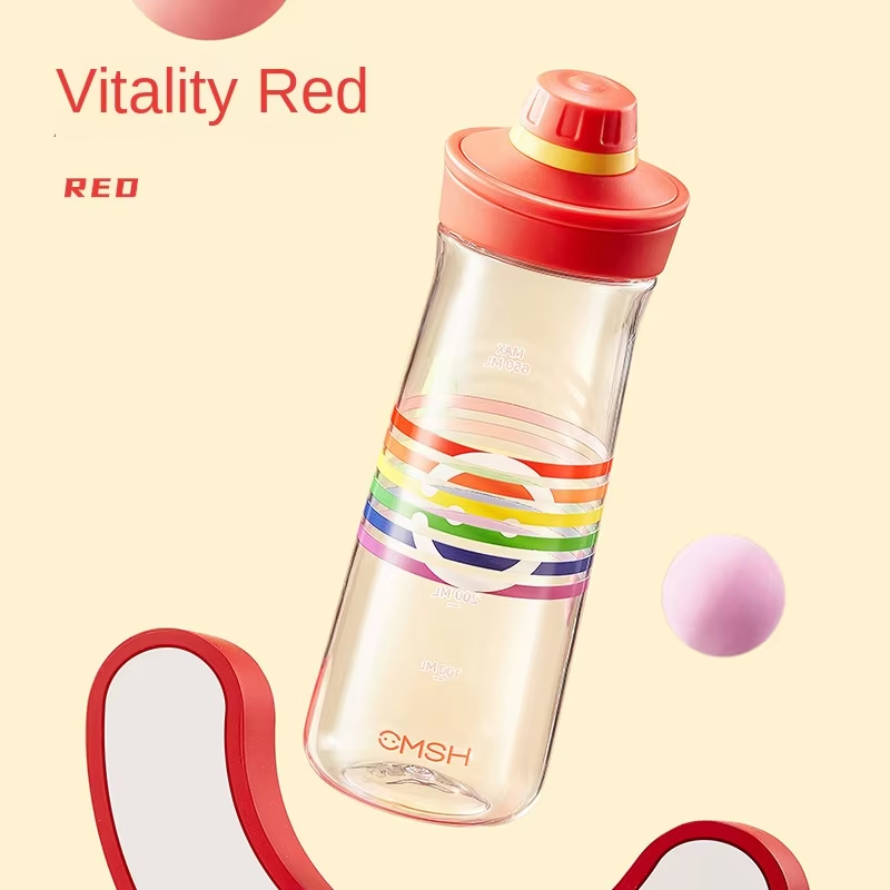 Wholesale 650ml Portable Fitness Water Bottles Custom Logo Sport Gym Plastic with Free Flip Top Cover Travel Water Bottles