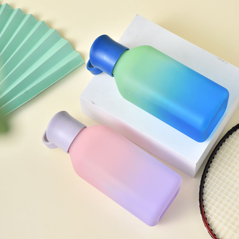 32oz Gradient Color Tritan PET Sports Water Bottle BPA-Free Direct Drinking Infuser Straw Modern Coated Travel Water Bottle