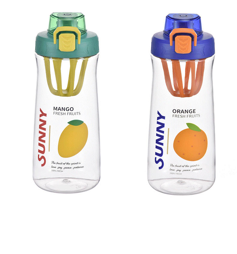 High Quality Infused Water Bottle Sports Portable Leak Proof Reusable Clear Tritan Bpa Free Plastic Fruit Infuser Water Bottle