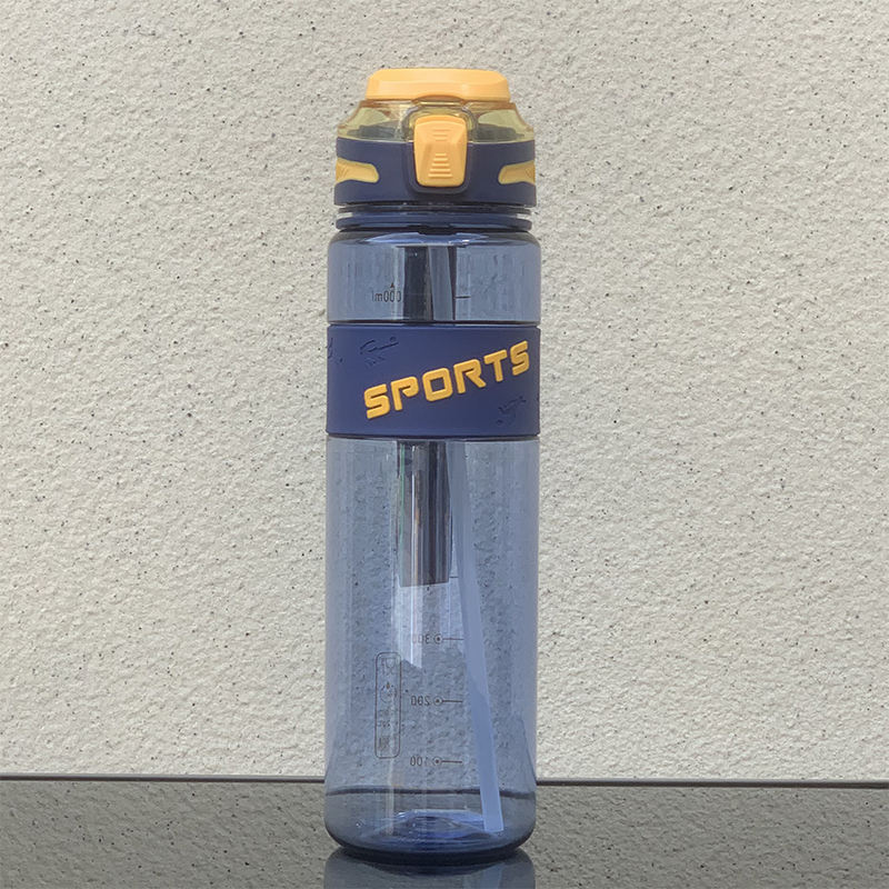 Large Capacity 1000ml Summer Sports Water Bottle Portable Custom Straw Drinkware for Students