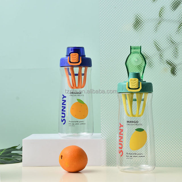 Clear Plastic Water Bottles with Fruit Tea Infuser