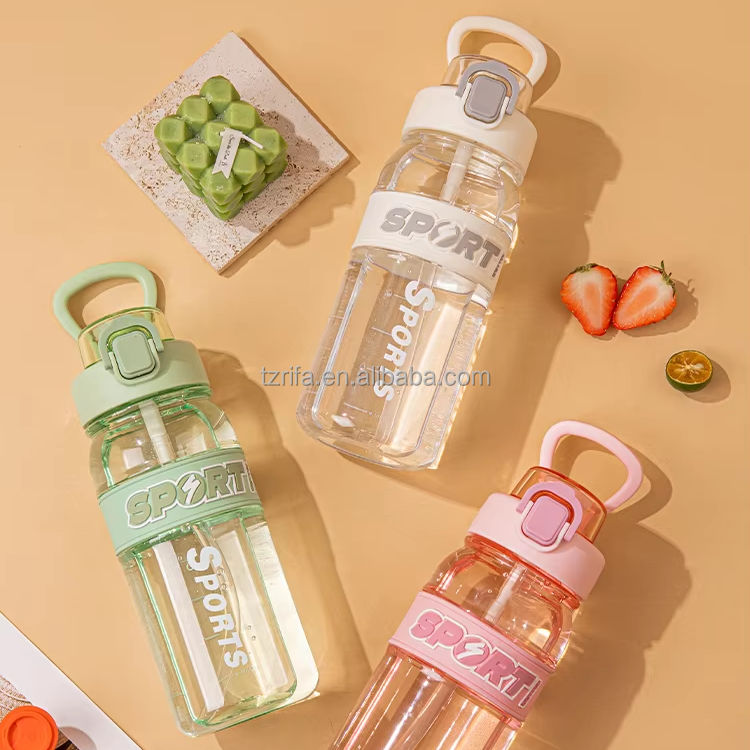 Large Capacity BPA-Free Plastic Water Cup Portable Glass Sports Space Gym Travel Student Use Featuring New Logo Camping Adults