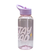Cute 1000ml Plastic Water Bottle with Straw Cartoon Series Printing for Camping and Boiling Water