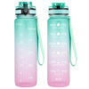 BPA-Free Leakproof Outdoor Gym Fitness Water Bottles Direct Drinking Plastic for Adults Children for Gym Motivational Present