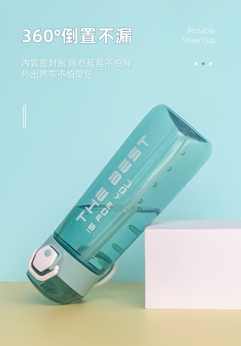 Casual Outdoor Sports Straw Water Bottles Camping Applicable with Boiling Water Features