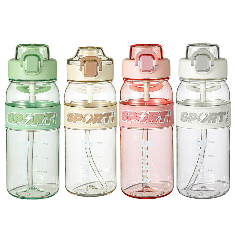 Wholesale 2025 800ml BPA Free Sports Water Bottle for Kids Motivational Design with Straw for Camping