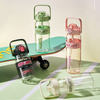 Portable Sports Water Bottle for Adults Kids High-Temperature Resistant Large Summer Capacity Colorful Straw Design for Gym