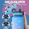 Top Seller 1L Tritan Water Bottle BPA-Free Frosted Plastic Drinking Bottle with Time Marker
