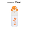 Large Capacity BPA-Free Plastic Water Bottle High Color Value Portable INS Custom Logo Double Straws for Camping Direct Sale