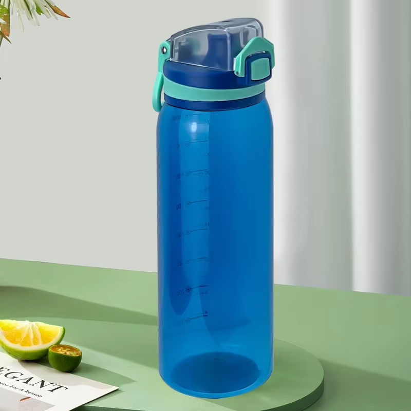 Home Travel School Gym Outdoors BPA Free Reusable Plastic Water Bottle with Carry Handle