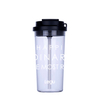 Custom 600ml Reusable Travel Coffee Mug Single Wall Clear Plastic Cup for Juice with Straw and Lid Boiling Water Applicable