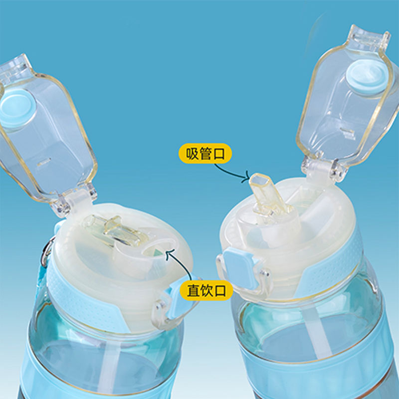 High Quality BPA-Free 600ml Gym Sport Water Bottle Motivational Outdoor Plastic Drinkware