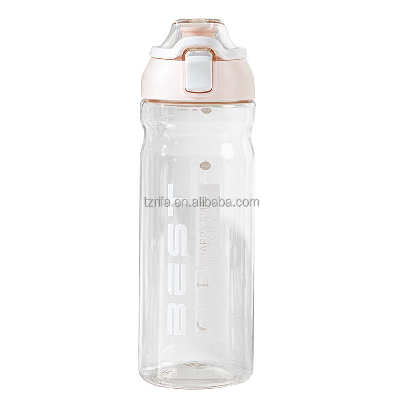 Large Capacity Transparent Plastic Water Bottle for Adults Custom Logo Direct Drinking Gym Outdoor Sports Bottle Applicable