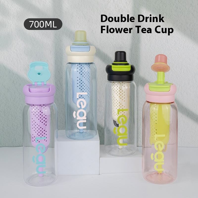 Eco-friendly Bpa Free Water Fruit Infuser Bottle 25oz Water Bottle Infuser Sports With Time Markings