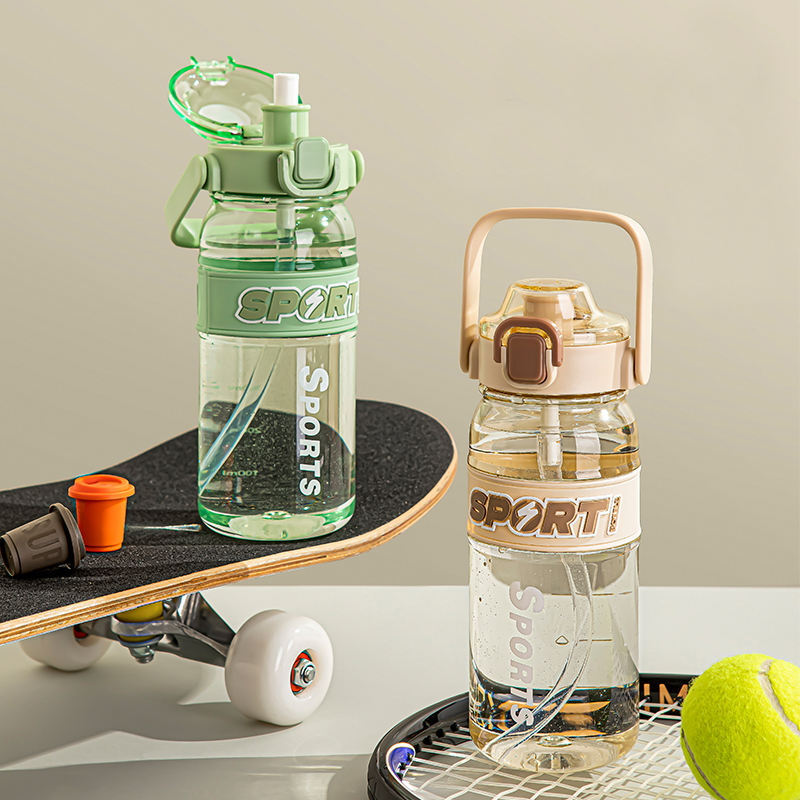 Large Capacity Transparent Food Grade Plastic Drinkware Sports Water Bottles