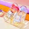 Hot Selling Custom Logo 600ml BPA Free Plastic Water Bottles with Handle Cute Drinkware
