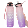 1L BPA-Free Motivational Plastic Water Bottle with Soft Straw for Day to Day Hydration Great Gift Idea