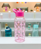 Cute 1000ml Plastic Water Bottle with Straw Cartoon Series Printing for Camping and Boiling Water