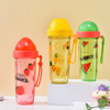 Best Selling BPA Free Dual Drink Bottle Portable Two-Compartment Plastic Cup with Double Straw for Water on the Go