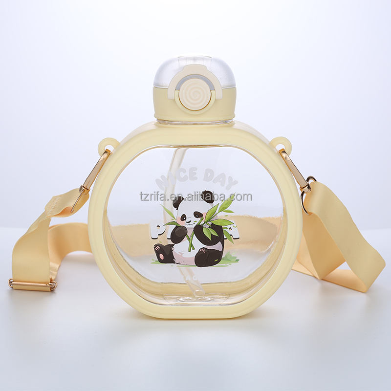 BPA-Free Large-Capacity Direct Drinking Water Bottle for Outdoor Travel and School Children's High-Value Cartoon Style