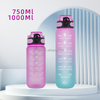Wholesale BPA-Free 1L 32oz Leakproof Sports Bottle Straw Time Marker Strainer Gym Outdoor Motivational Direct Drinking Included