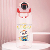 Cartoon Pattern Cute Water Bottles for Children 580ML Drinks Bottles Tritan Plastic Water Bottle With Straw and Portable Handle