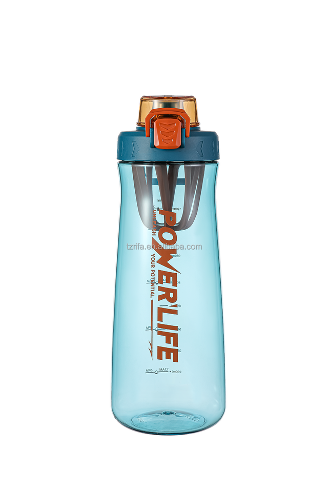 Hot Sale 1100ml 38oz Sports Fitness Tritan Plastic Fruit Infuser Water Bottle BPA Free Direct Drinking Camping Custom Logo