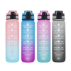 Stocked 1000ml Tritan Sport Water Bottle BPA-Free with Eco-Friendly Logo Leak-Proof Lid for Outdoor Running Handle Design