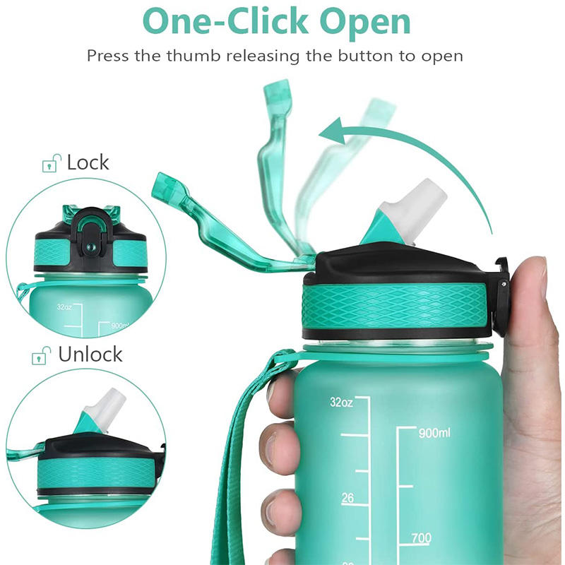 Hot Selling New Design 32oz 1000ml Plastic Water Bottles Premium Plastic Drinkware