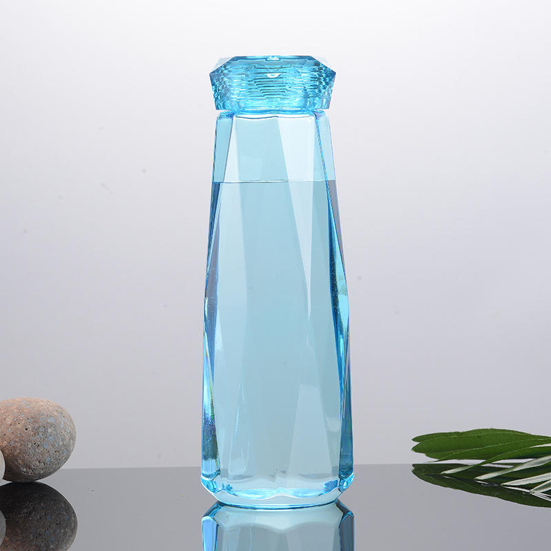 Portable Creative Promotional Diamond Cup Plastic Water Bottles for Boiling Water for Camping