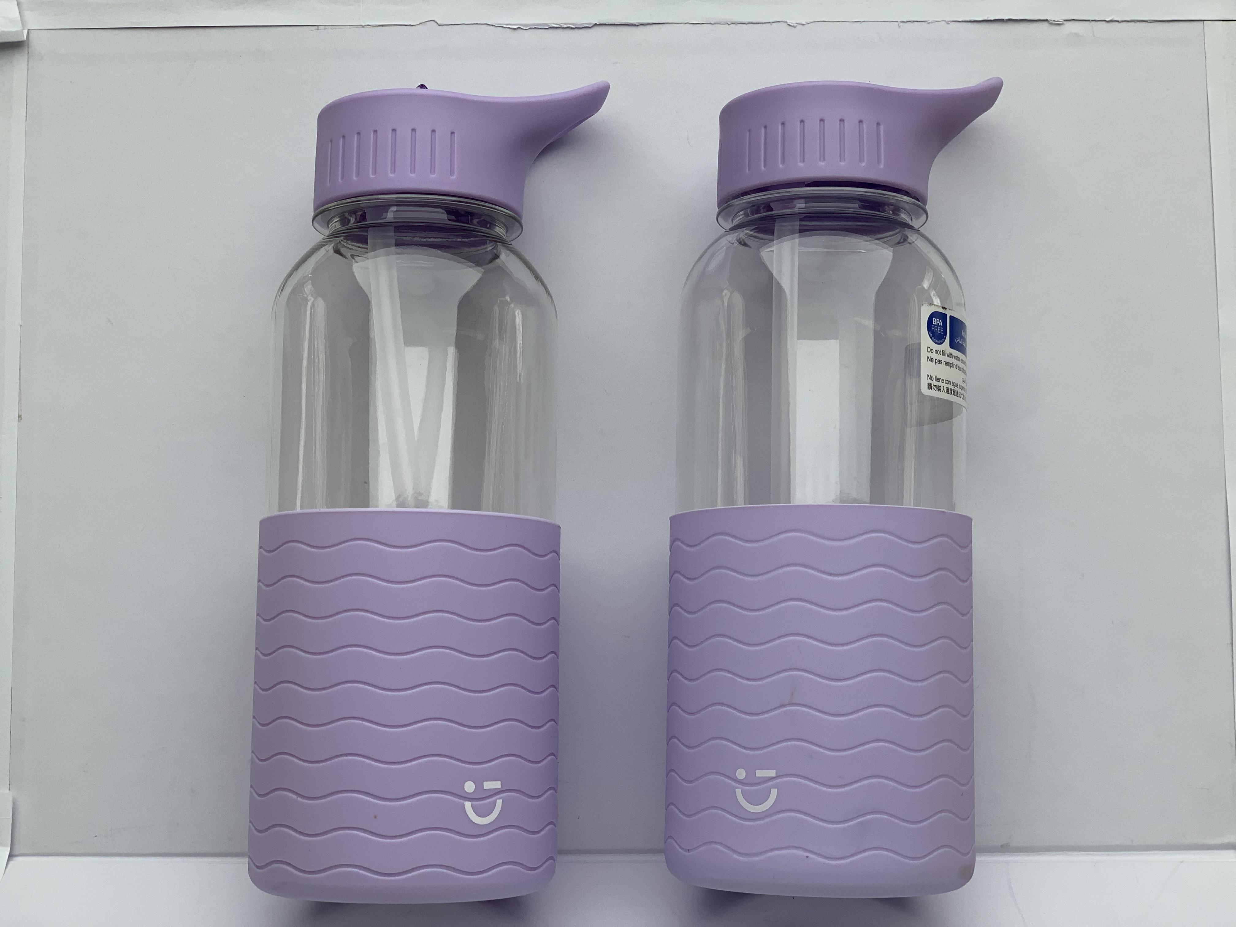 Modern 1000ml Plastic Water Bottles with Silicone Sleeve for Boiling Water for Camping