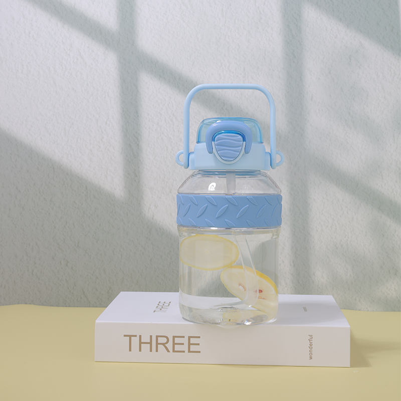 Large 1000ml BPA-Free Water Jug with Straw and Plastic Handle