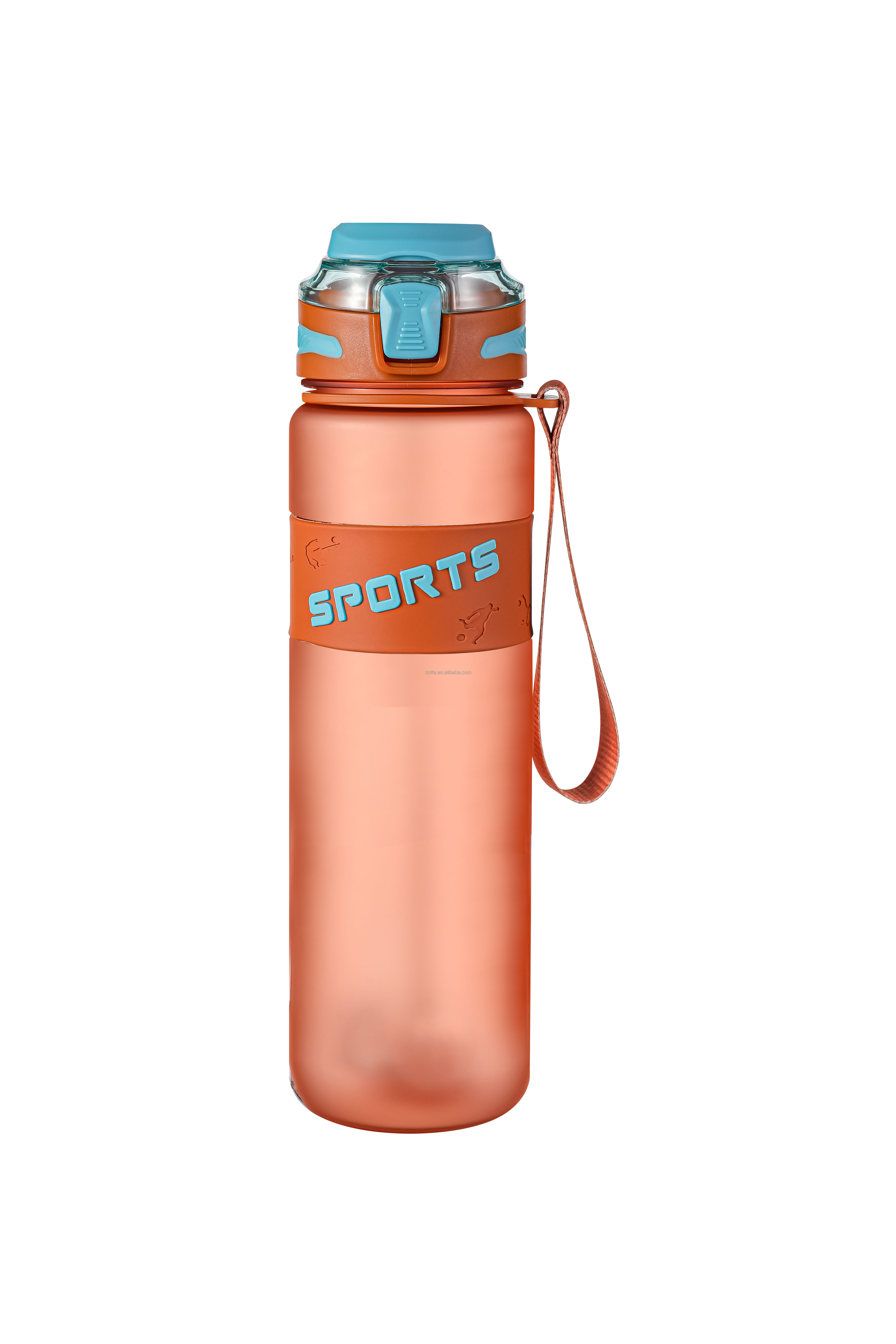 Hot Sales Bpa Free Fitness Motivational Custom Wholesale Straw Drinking Plastic Water Bottle With Time Marker and Rope