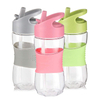 14 oz Portable Tritan Transparent Clear Sports Drinking Bottle with Straw for Boiling Water for School Girls