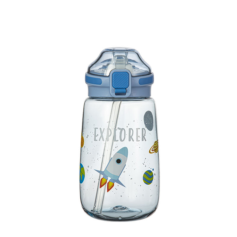 Customizable 600ml Premium Quality Portable Gym Outdoor Sport Water Bottles with Straw Plastic Drinkware