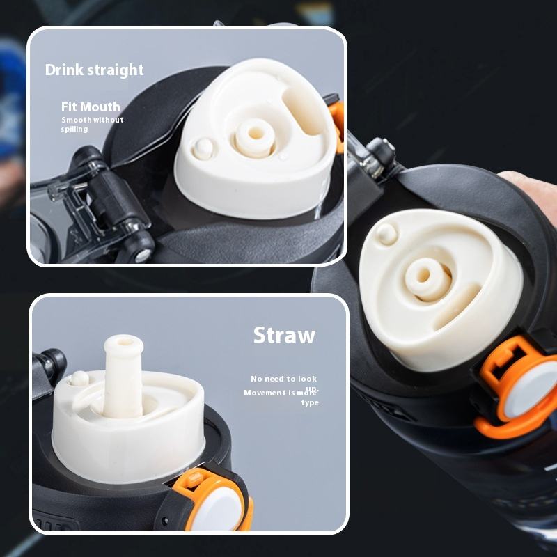 Customized 750ML Tritan Sports Water Bottles with Direct and Straw Drinking for Travel